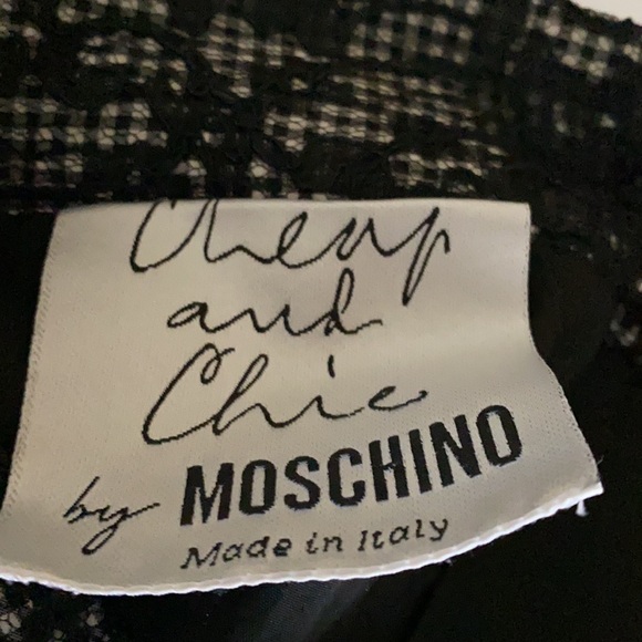 Moschino Cheap & Chic skirt. Black lace over gingham check.  Vintage. - Picture 4 of 7
